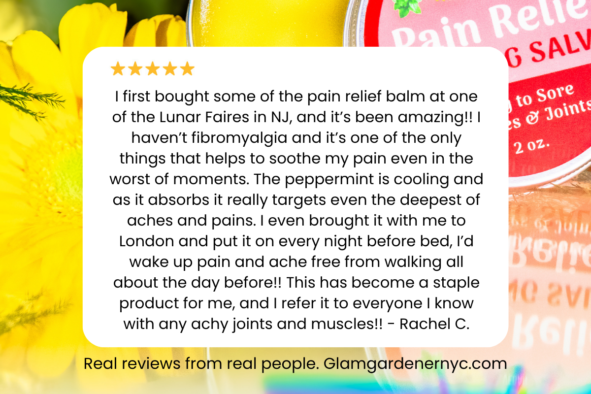 VEGAN Pain Relief • Healing Salve for sore muscles and joints • Arnica, Comfrey, Peppermint Essential Oil, and Plant-based Candelilla wax