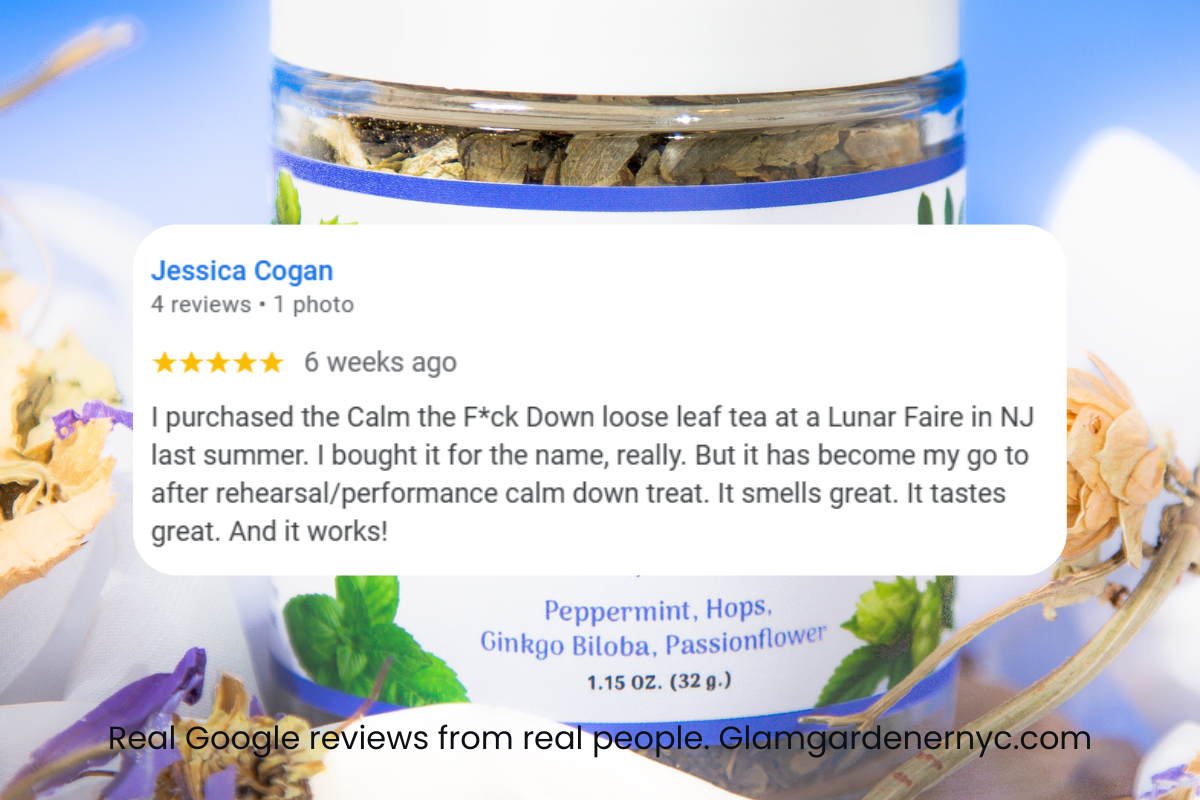 Calm The F*ck Down • Single Tea Bag • Herbal tea with Peppermint, Hops, Ginkgo & Passionflower