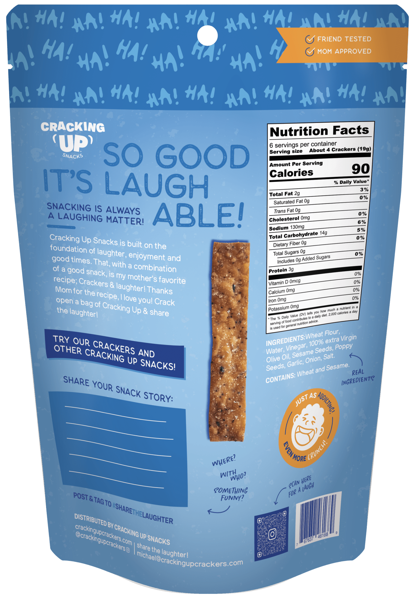 Cracking Up Everything Bagel STIX Snack Sticks (4oz) - Vegan America