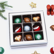 **VEGAN** 9 Piece Christmas Chocolate Box - Holiday Chocolate Gift
