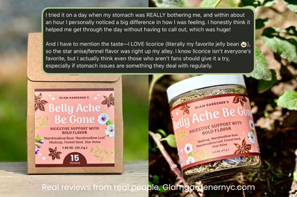 Belly Ache Be Gone •Looseleaf herbal tea for digestive support with Marshmallow Root, Skullcap, Star Anise & Fennel Seed