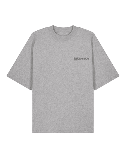 Men's Organic Cotton Signature Oversized T-Shirt | Rock Grey Marl