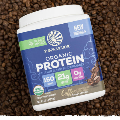 Organic Performance Protein with BCAAs - Warrior Blend Coffee + Caffeine