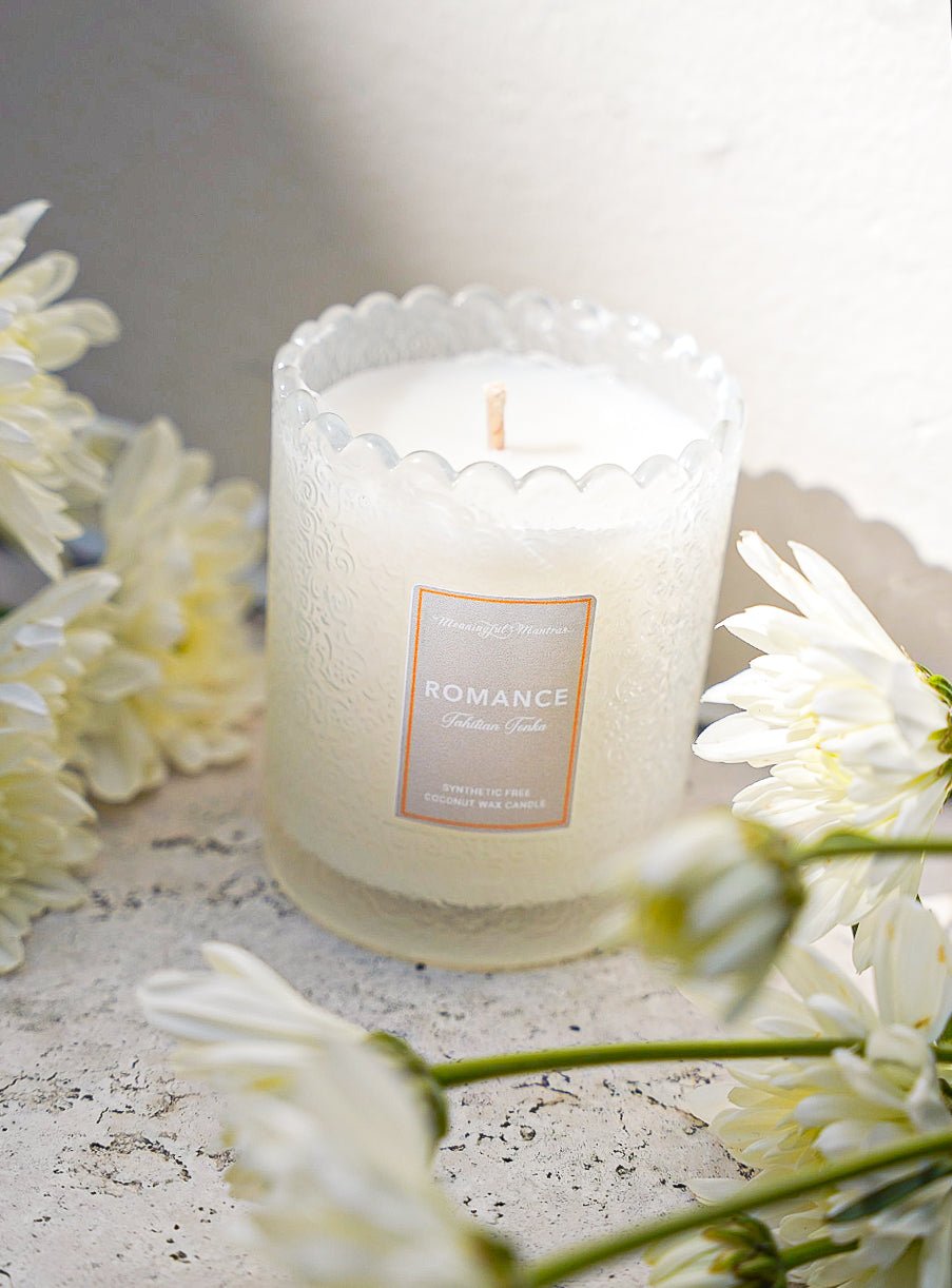 Romance Tahitian Tonka Natural Candle 8oz Kaia Collection - Vegan America