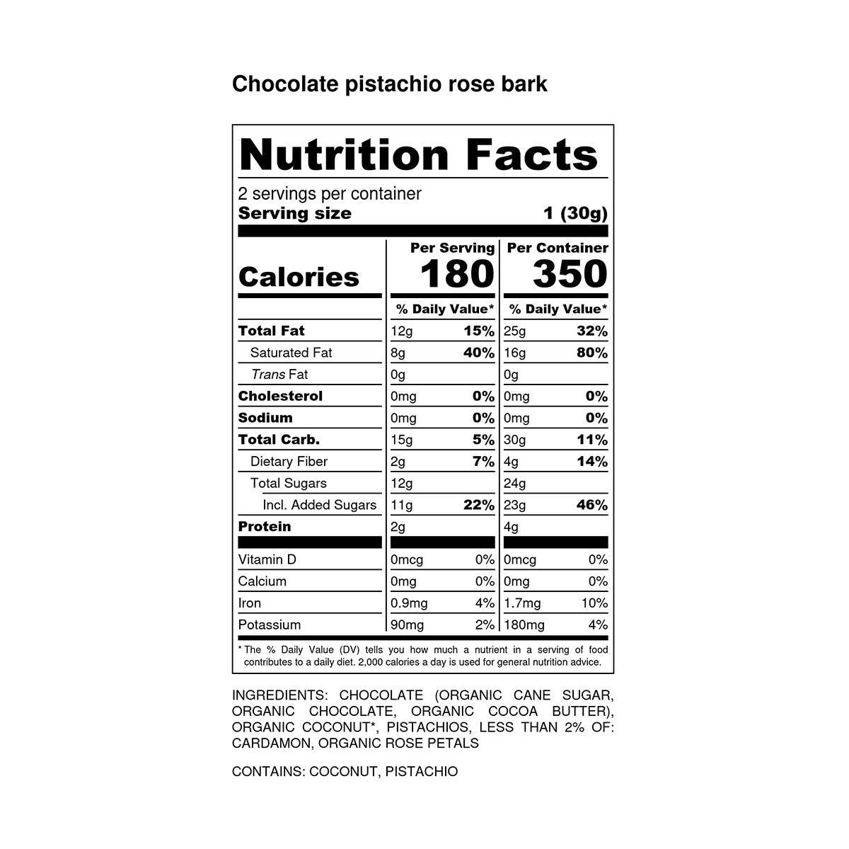 Chocolate Pistachio Rose Bark – 2 Pack