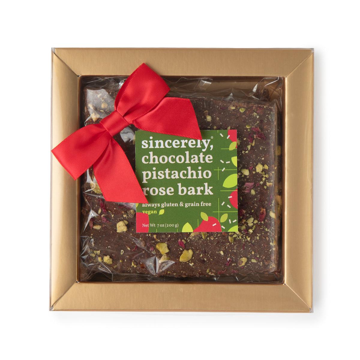 Chocolate Pistachio Rose Bark – Gift Box