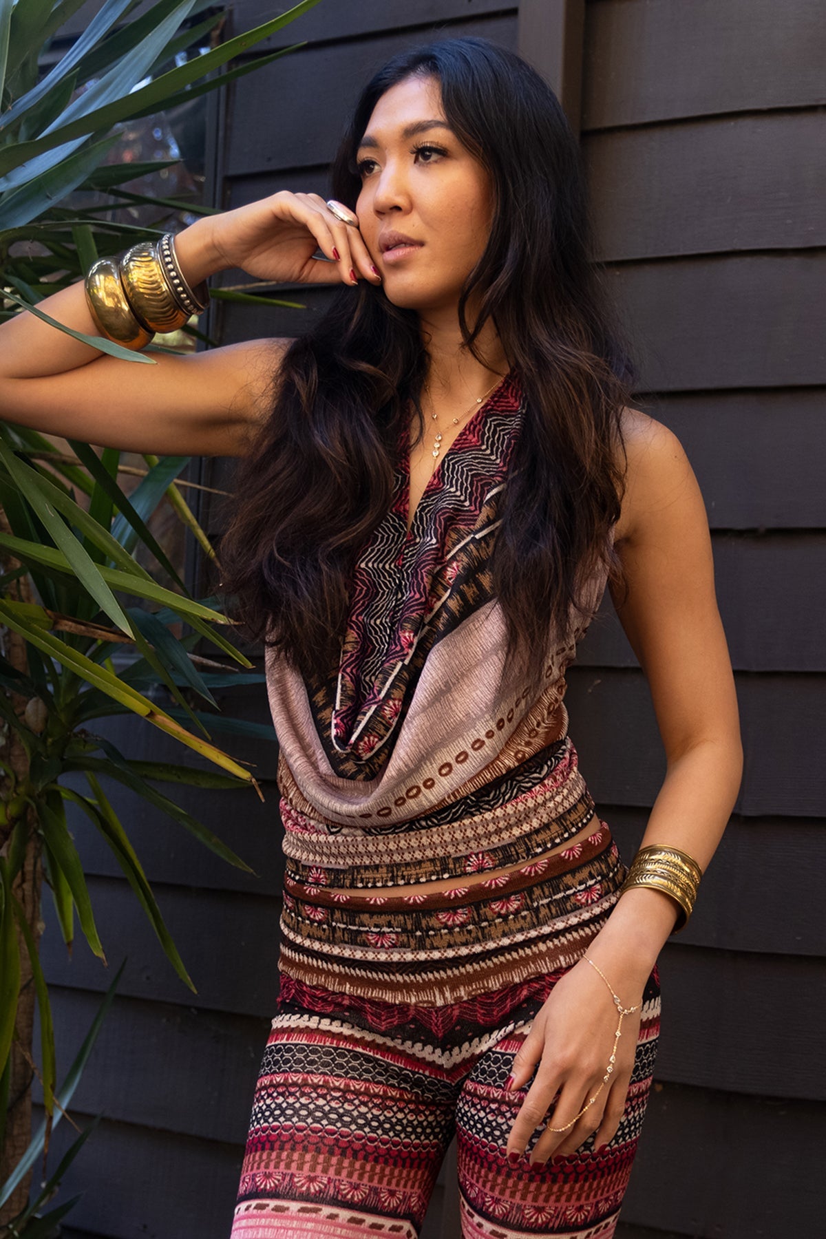 COWL TOP - ROSE KNIT - Vegan America