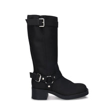 Women's Vegan Motorbike Boots Ruby Black