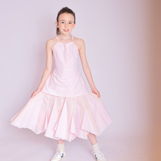 Zero Waste Pink Flower Girl Dress