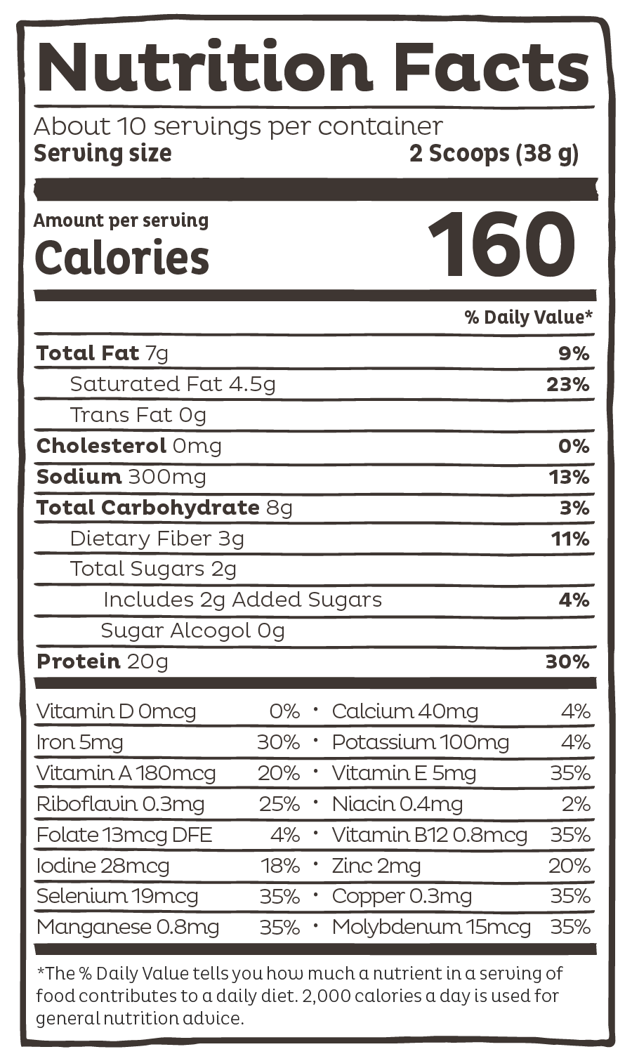 Organic Plant Based Protein Powder Strawberries & Cream Flavored, 10 Servings