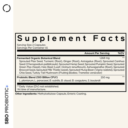 SBO Probiotic + 100 Billion CFUs
