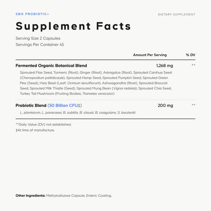 SBO Probiotic + 50 Billion CFUs