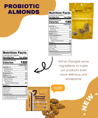 Activated Almonds - Infused with Probiotic - Super Cheesy - Vegan America
