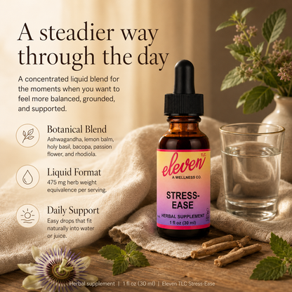 Stress Ease Tincture | Adaptogenic Calm | 1 oz