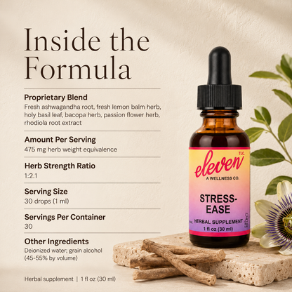 Stress Ease Tincture | Adaptogenic Calm | 1 oz