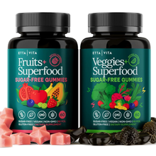 Everyday Debloat & Detox Sugar-Free Fruits and Veggies Gummies (120 Chews)