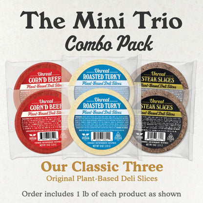 The Mini Trio Pack - 3 lbs Sliced - Vegan America