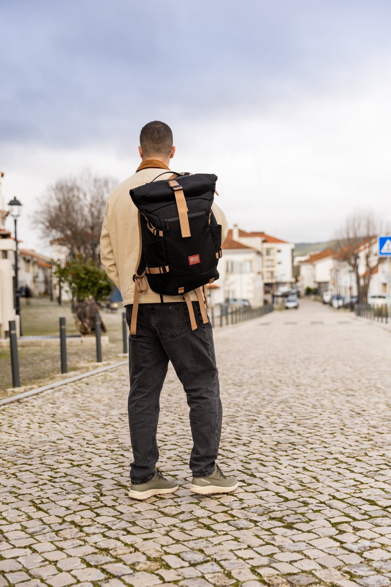Nomad Hemp Rolltop Backpack in Black - Vegan America