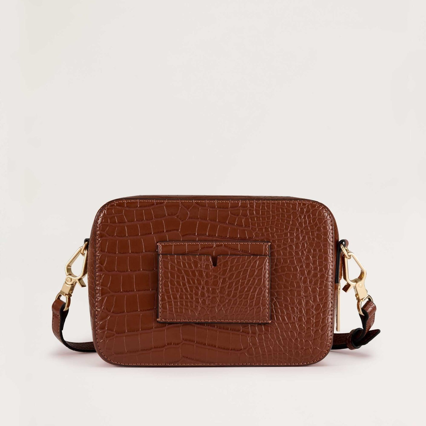 Sojourn Crossbody - Mahogany Croco