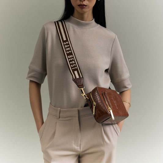 Corridor Bag Strap - Chestnut + Gold
