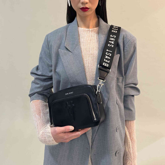 Barricade Bag Strap - Noir + Silver