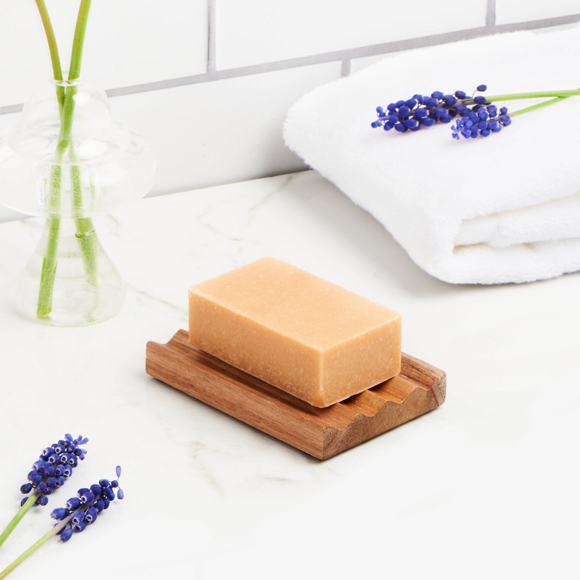 Teak Rectangular Zig Zag Soap Dish - Vegan America