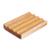 Teak Rectangular Zig Zag Soap Dish - Vegan America