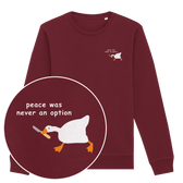Peace Was Never An Option Sweatshirt - Vegan America
