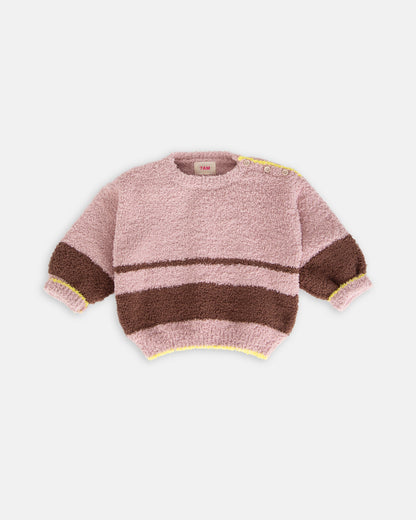 Boxy Striped Sweater - Fuzzy