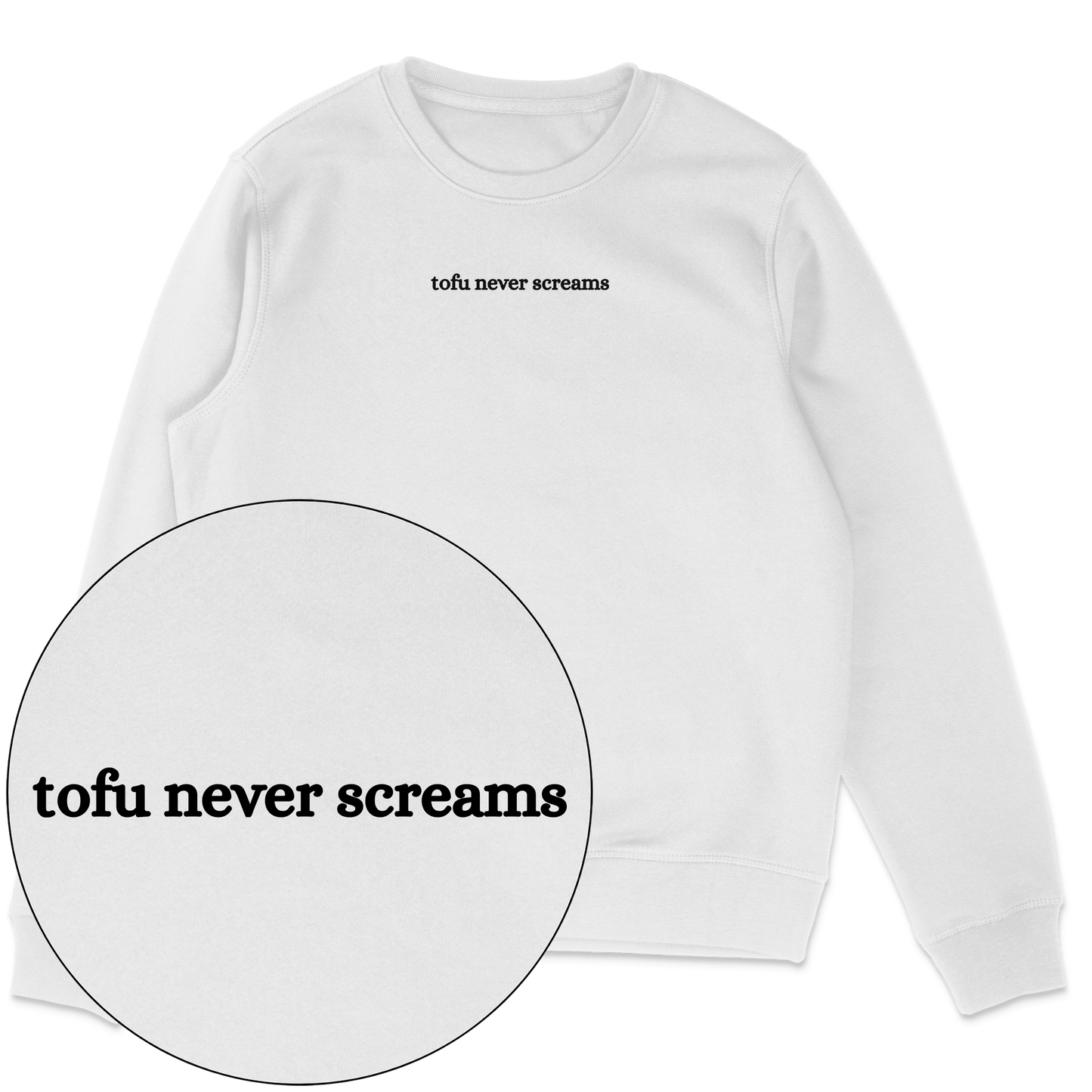Tofu Never Screams Sweatshirt - Vegan America