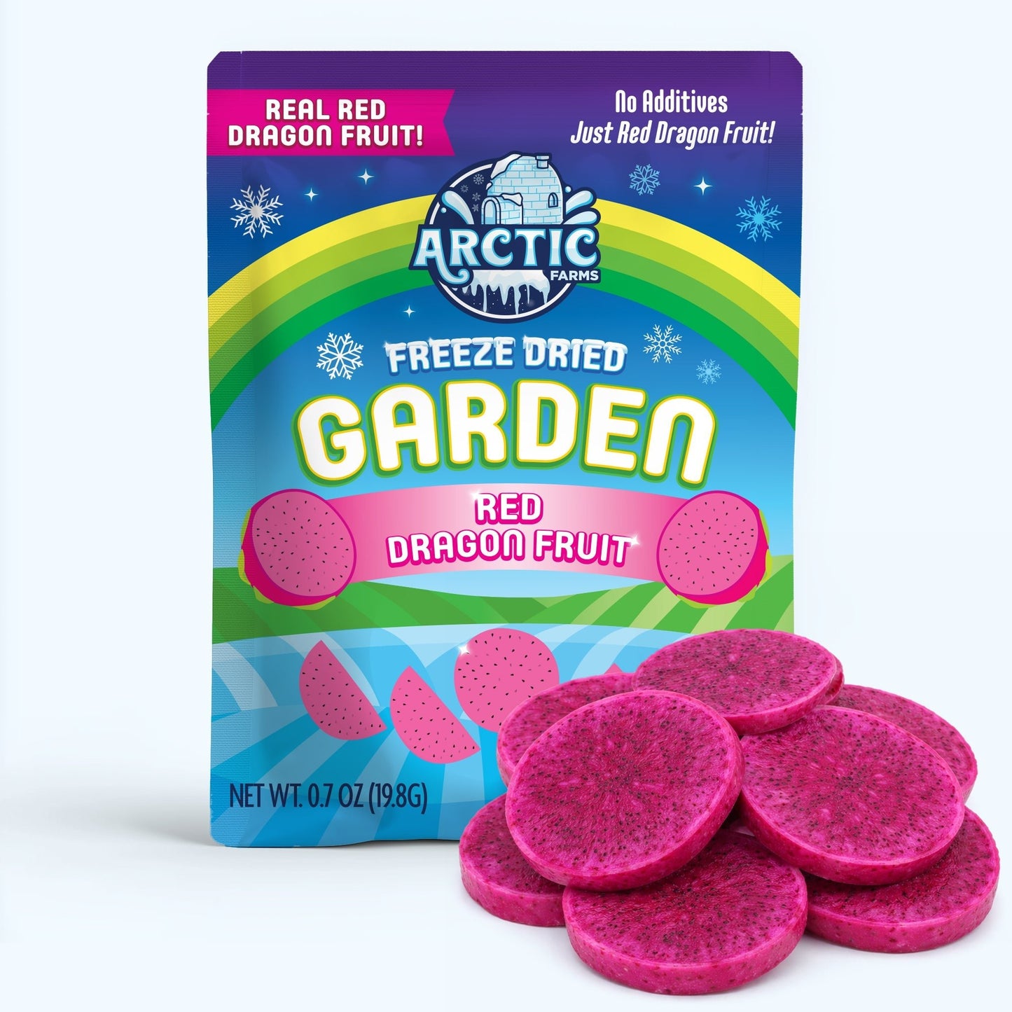 Freeze Dried Red Dragon Fruit Slices - Vegan America