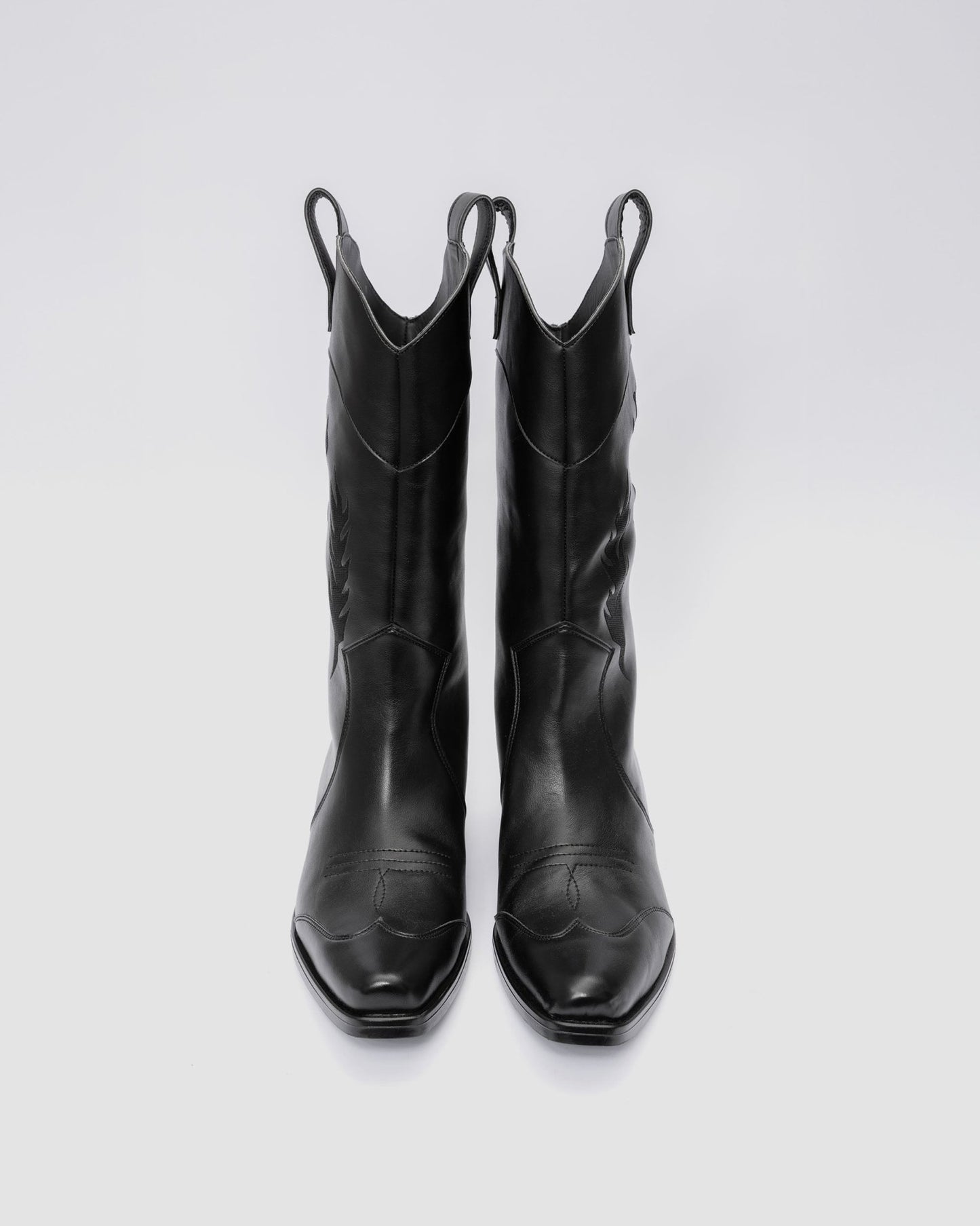 Black Saint embroidered cowboy boots - Vegan America