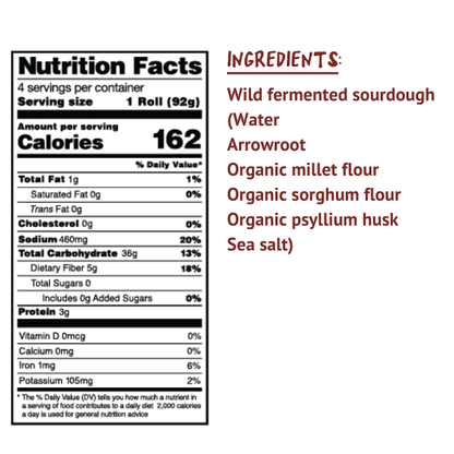 Gluten-Free Sourdough Sandwich Rolls - 12 Count (Gum-Free, Rice-Free) - Vegan America