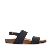 Vegan Sandals with Recycled Tyre Sole Savai Black - Vegan America