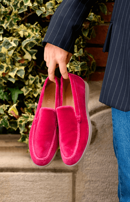 Vegan Velvet Loafer Pink