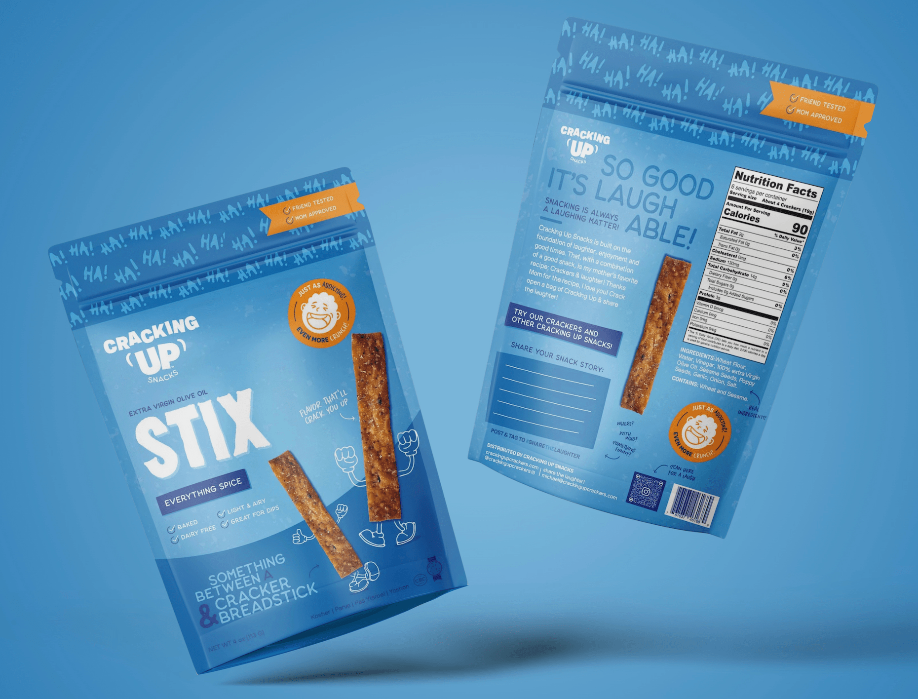 Cracking Up Everything Bagel STIX Snack Sticks (4oz) - Vegan America