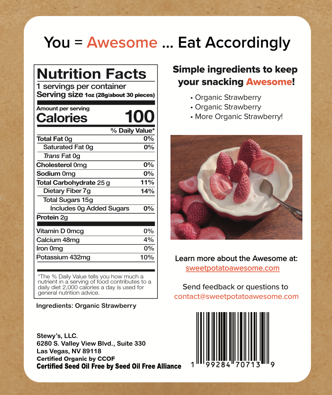 Freeze Dried Strawberry Slices