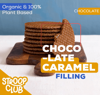 Chocolate Caramel Plant Based and Organic Stroopwafels (box of 12x 2 - pack - 24 total) - Vegan America