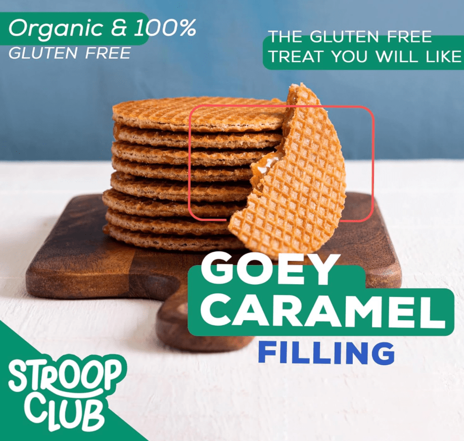 Gluten Free and Plant - Based Traditional Caramel Organic Stroopwafels (6x 2 - pack - 12 total) - Vegan America