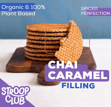 Chai Caramel Plant Based and Organic Stroopwafels (box of 12x 2 - pack - 24 total) - Vegan America