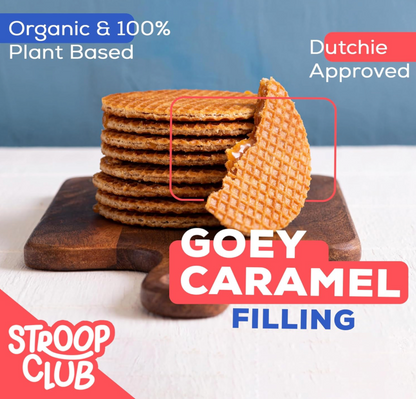 Variety Pack Caramel Plant Based and Organic Stroopwafels (box of 12x 2-pack - 24 total)