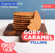 Traditional Caramel Plant Based and Organic Stroopwafels (box of 12x 2 - pack - 24 total) - Vegan America