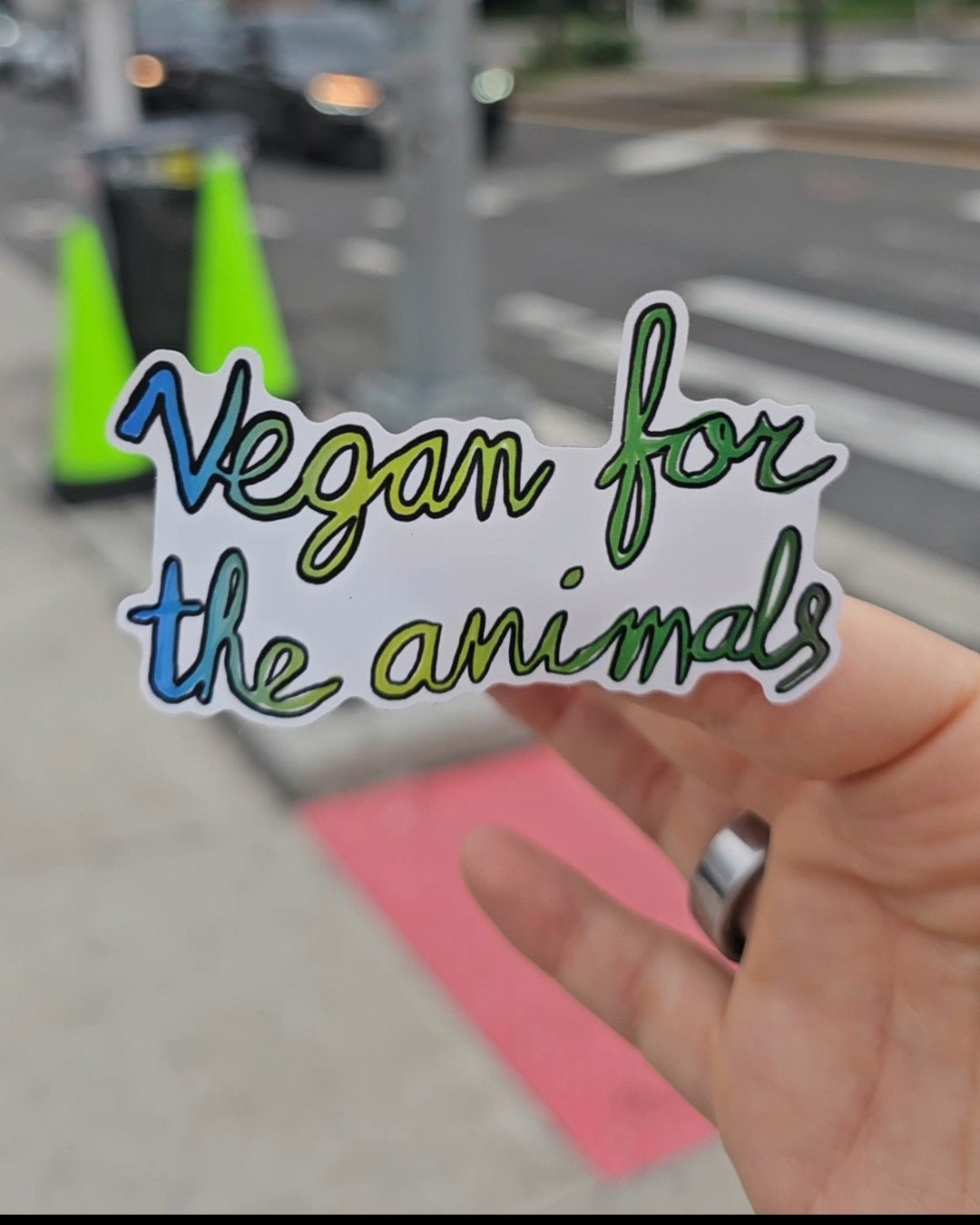 Vegan For The Animals Sticker