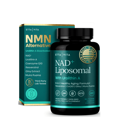 Liposomal NAD+ Supplement - Resveratrol, Urolithin A, CoQ10 & Muira Puama - Vegan America