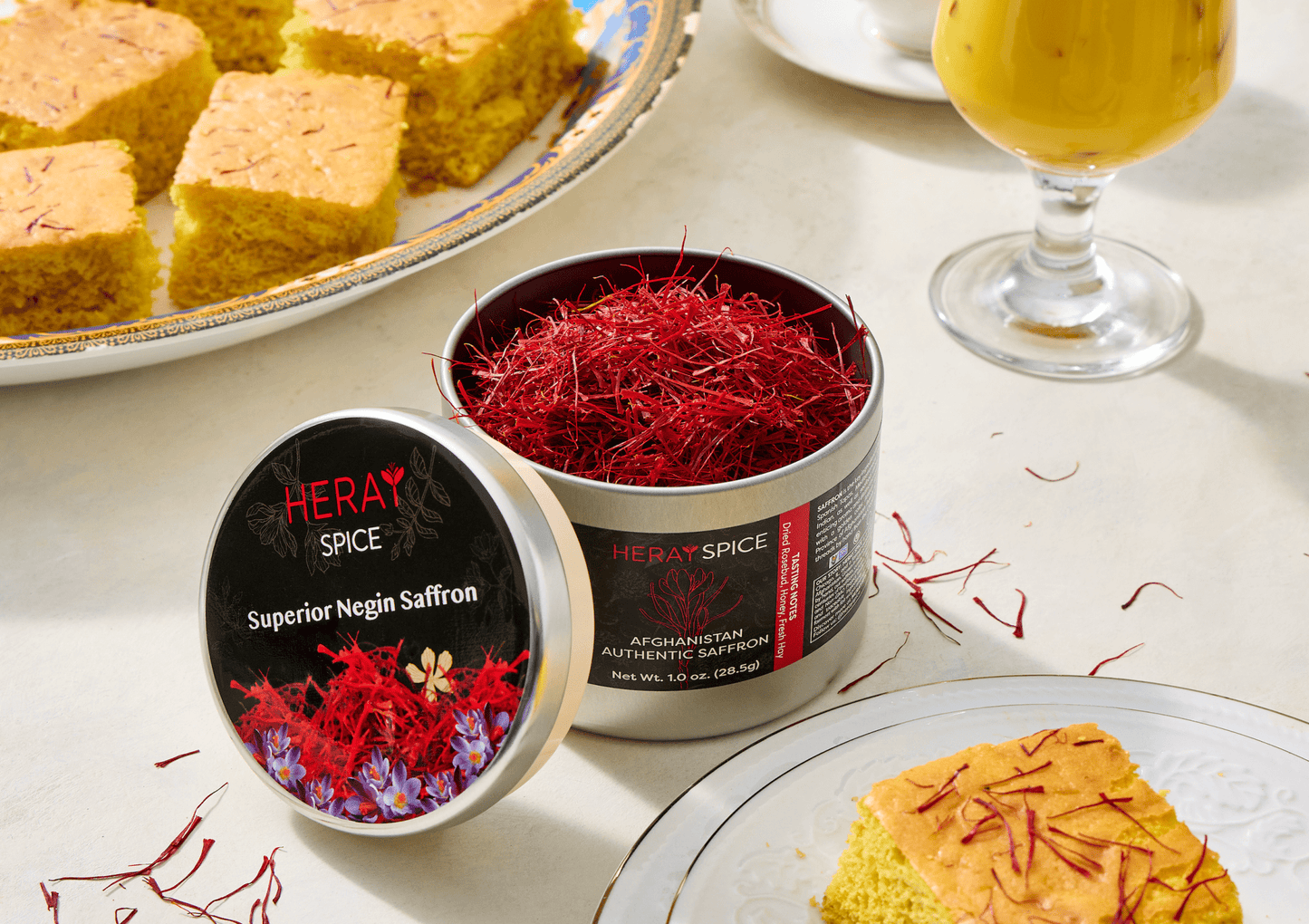 Heray Afghan Saffron Extra Class Premium Super Negin Quality - Vegan America