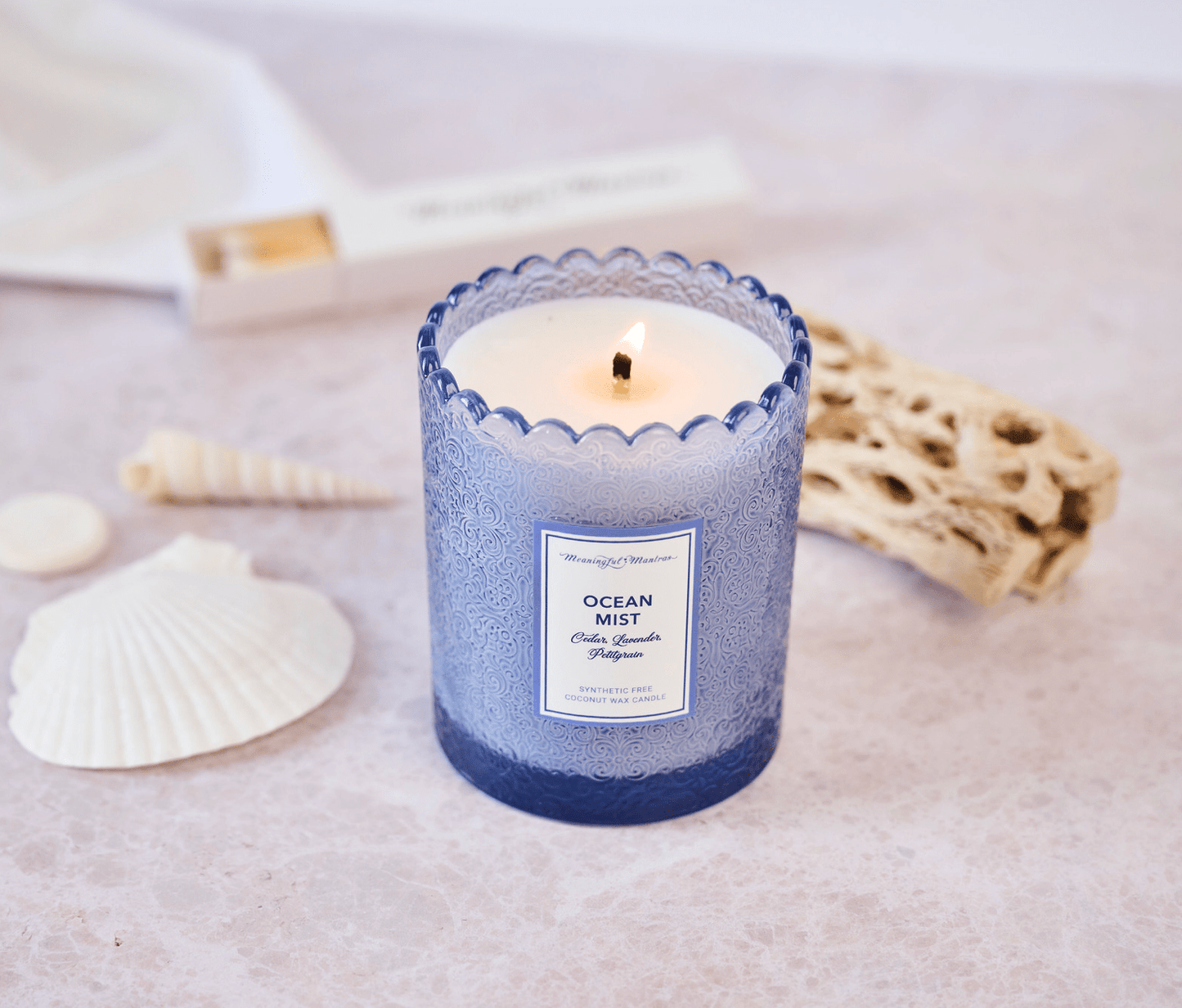 Ocean Mist Natural Candle 8oz Kaia Collection - Vegan America