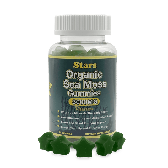 Stars Organic Sea Moss Gummies + Bladderwrack Burdock Root & Apple Cider Vinegar - Vegan America