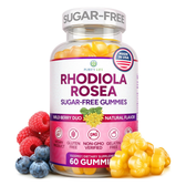 Sugar-Free Rhodiola Rosea Gummies, Adrenal & Cortisol Support, Vegan - Vegan America