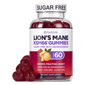 Lions Mane Supplement Gummies with KSM-66 Ashwagandha for Focus Support - Vegan America