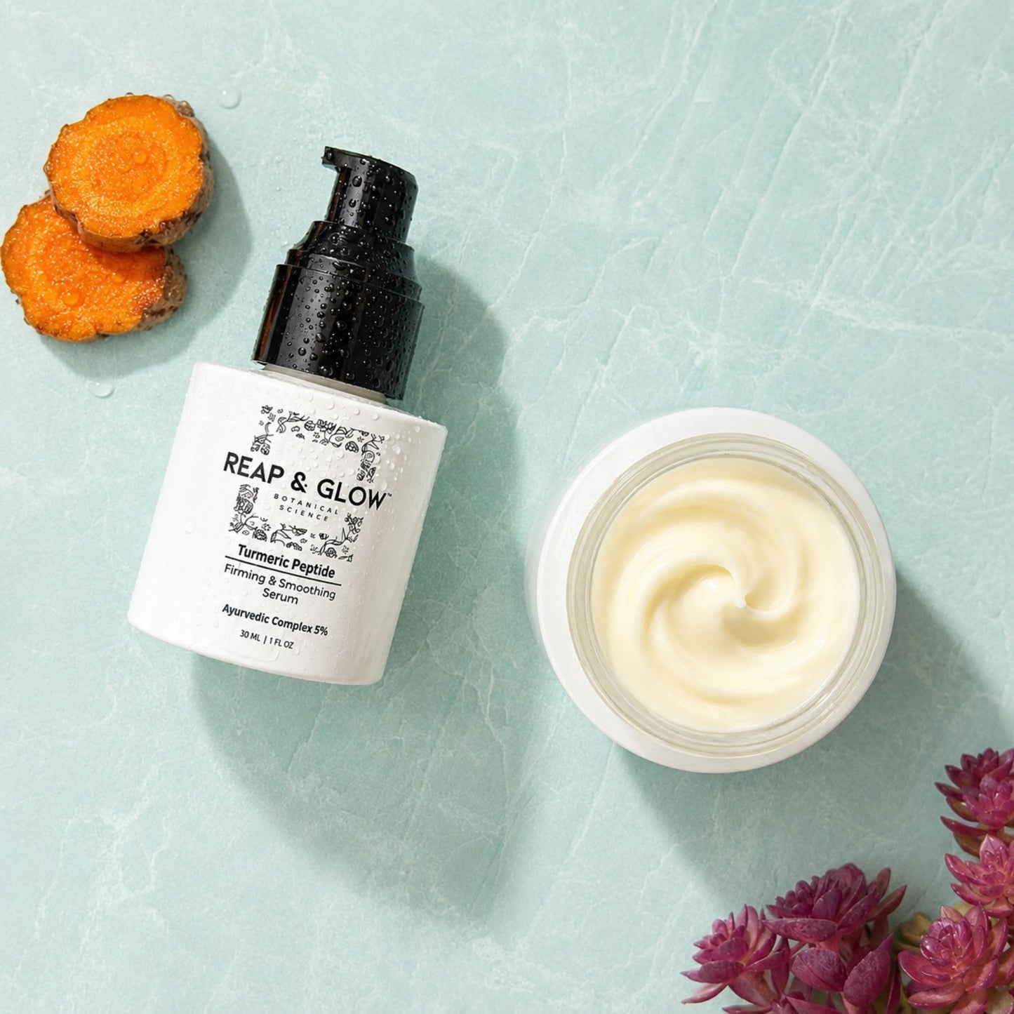 Turmeric Peptide Firming Serum +  Ayurvedic Deep Hydrating Crème Value Set